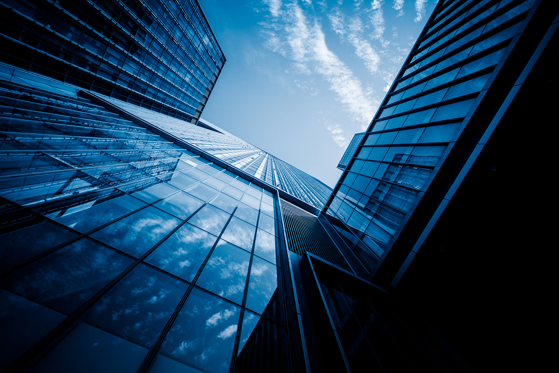 low angle view of skyscrapers in city of China